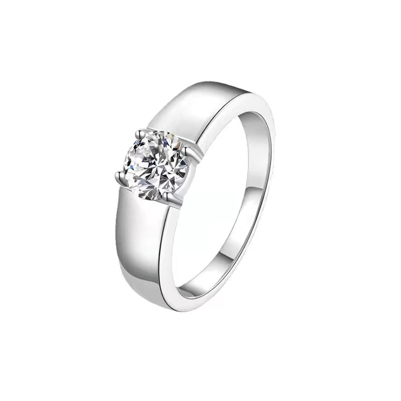 Halo Round Diamond Men's Ring – Aurelian