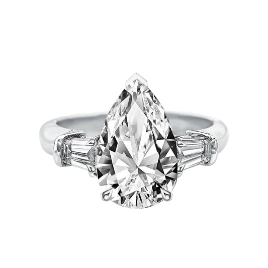 Trilogy Pear Diamond Ring – Aurelian