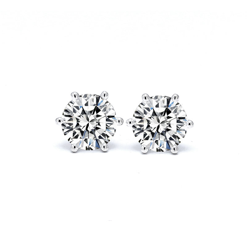 Six-Prong Diamond Stud Earrings – Aurelian