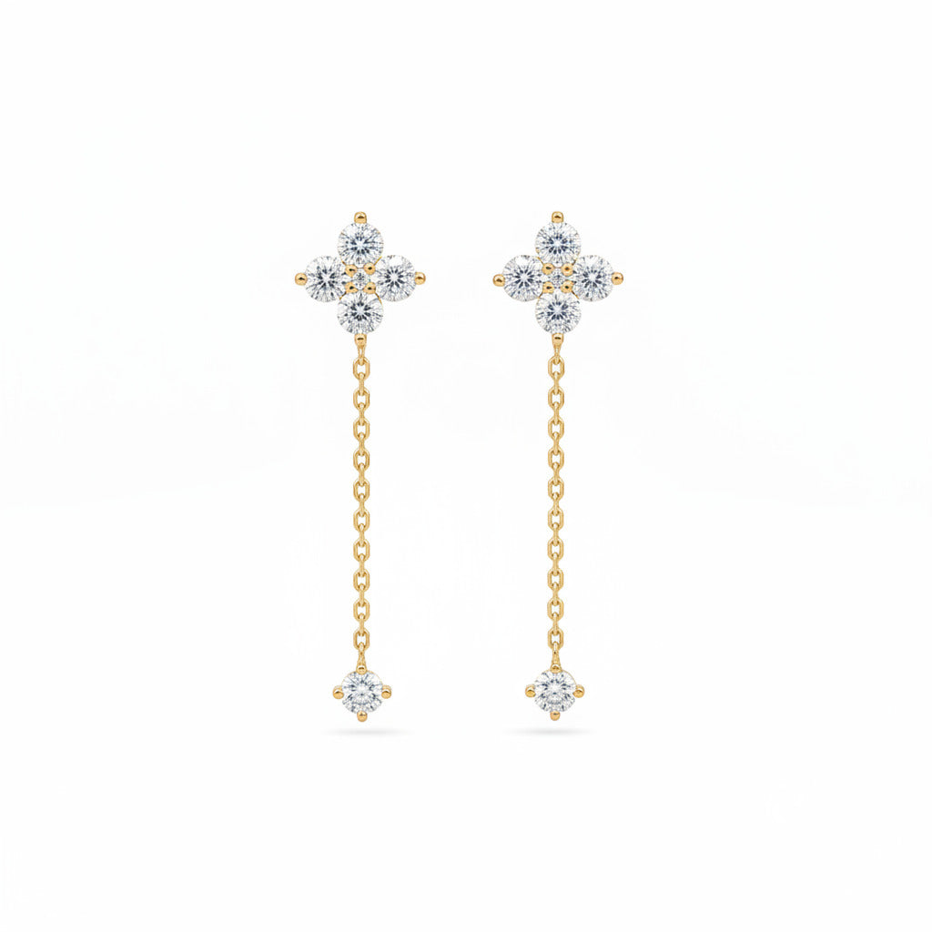 Lucky Clover Diamond Earrings
