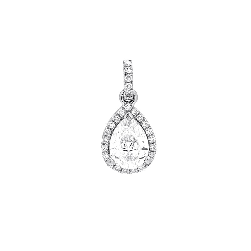 Halo Pear Diamond Pendant – Aurelian