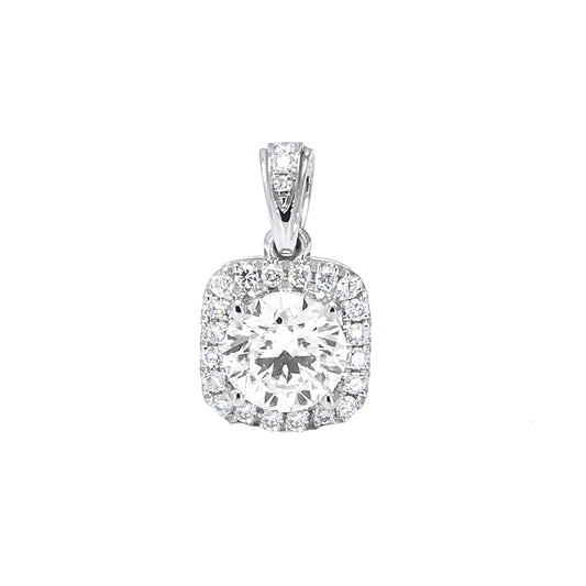 Square Bezel Diamond Pendant – Aurelian