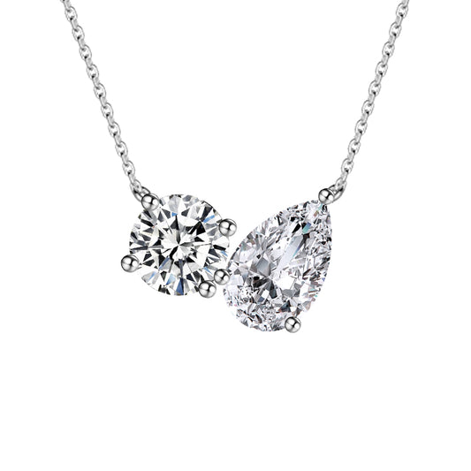 Pear Round Diamond Necklace – Aurelian