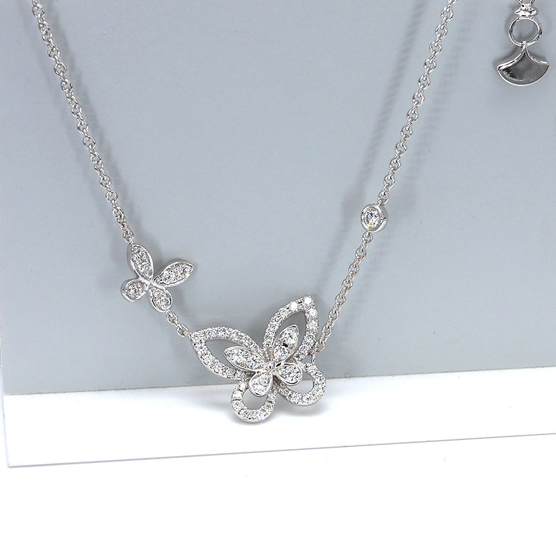 Round Butterfly Diamond Necklace – Aurelian