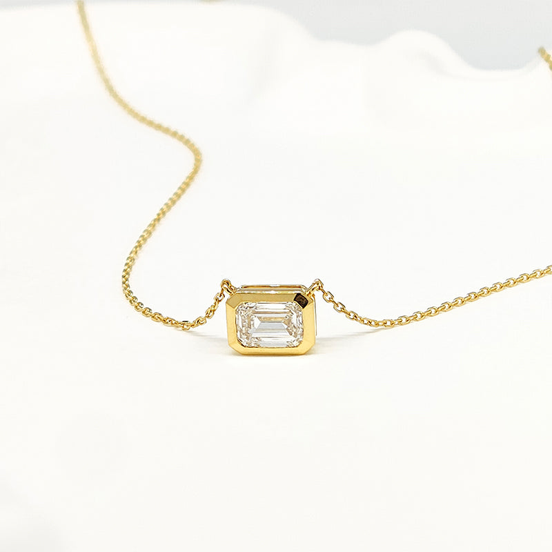 Emerald-Cut Diamond Necklace – Aurelian