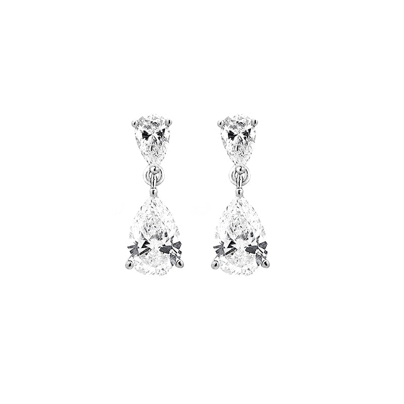 Double Pear Diamond Drop Earrings – Aurelian