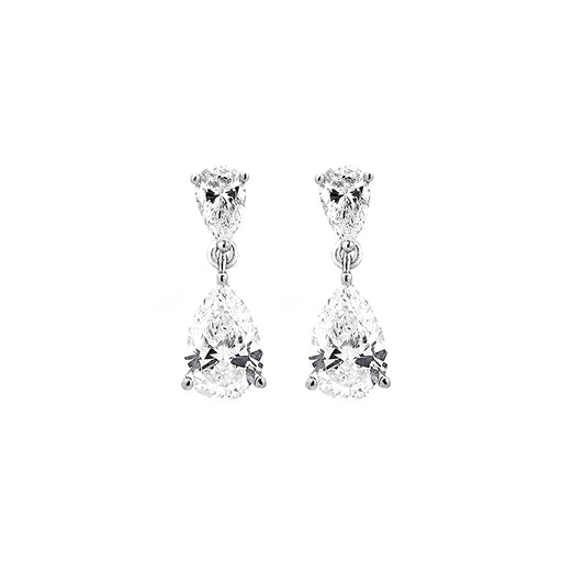 Double Pear Diamond Drop Earrings – Aurelian