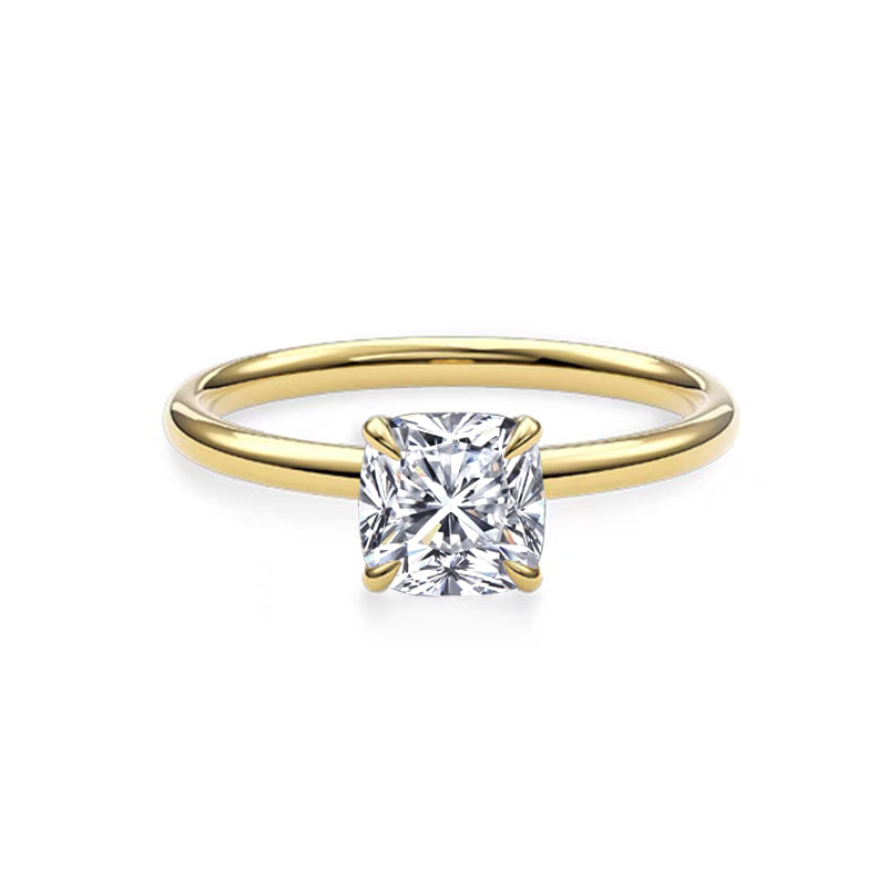 Plain Shank Cushion Diamond Ring – Aurelian