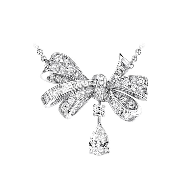 Butterfly Pear Diamond Necklace Set – Aurelian