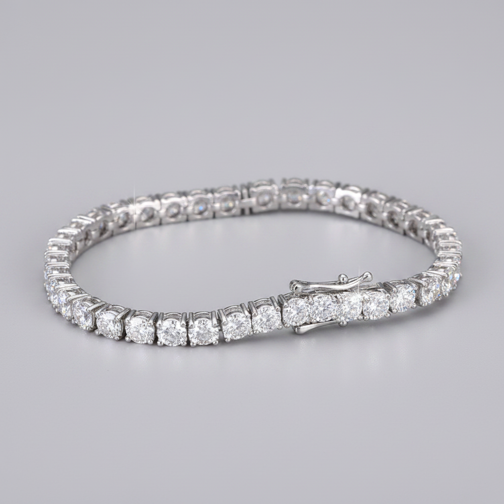 Four-Prong Pave Diamond Bracelet