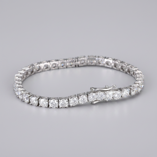 Four-Prong Pave Diamond Bracelet