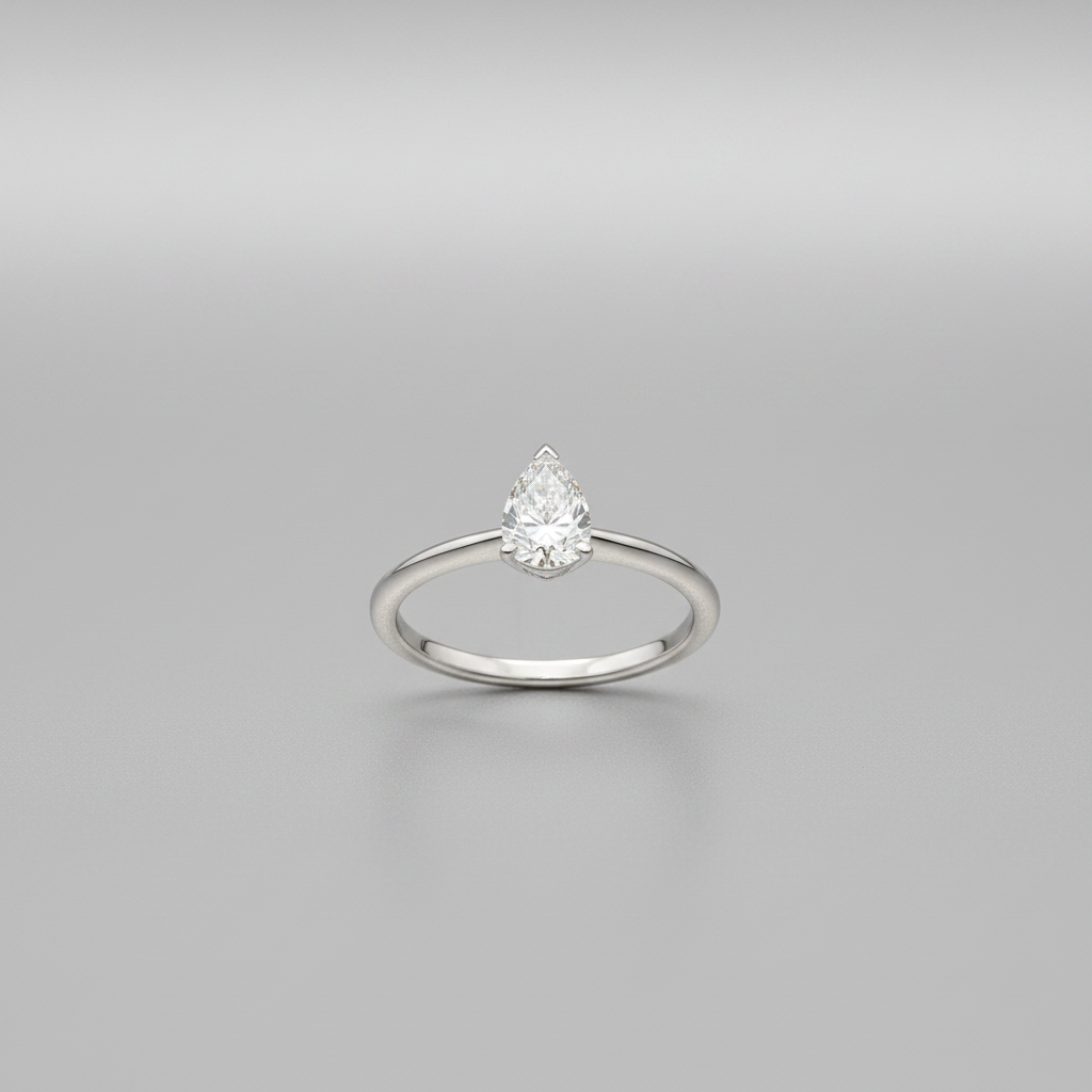 Plain Shank Pear Diamond Ring – Aurelian