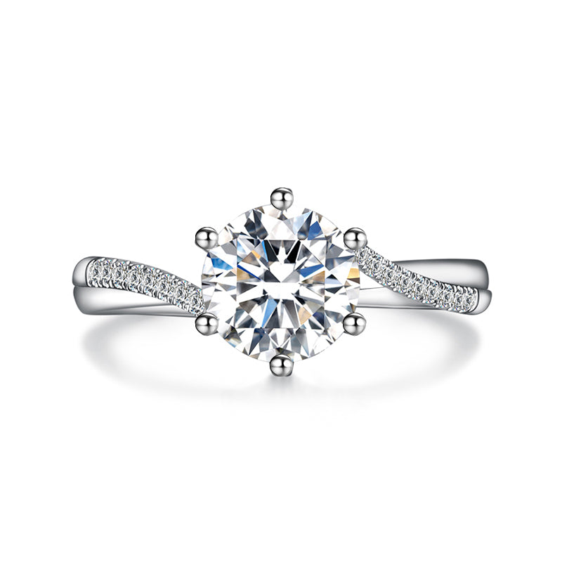 Twisted Shank Six-Prong Diamond Ring – Aurelian