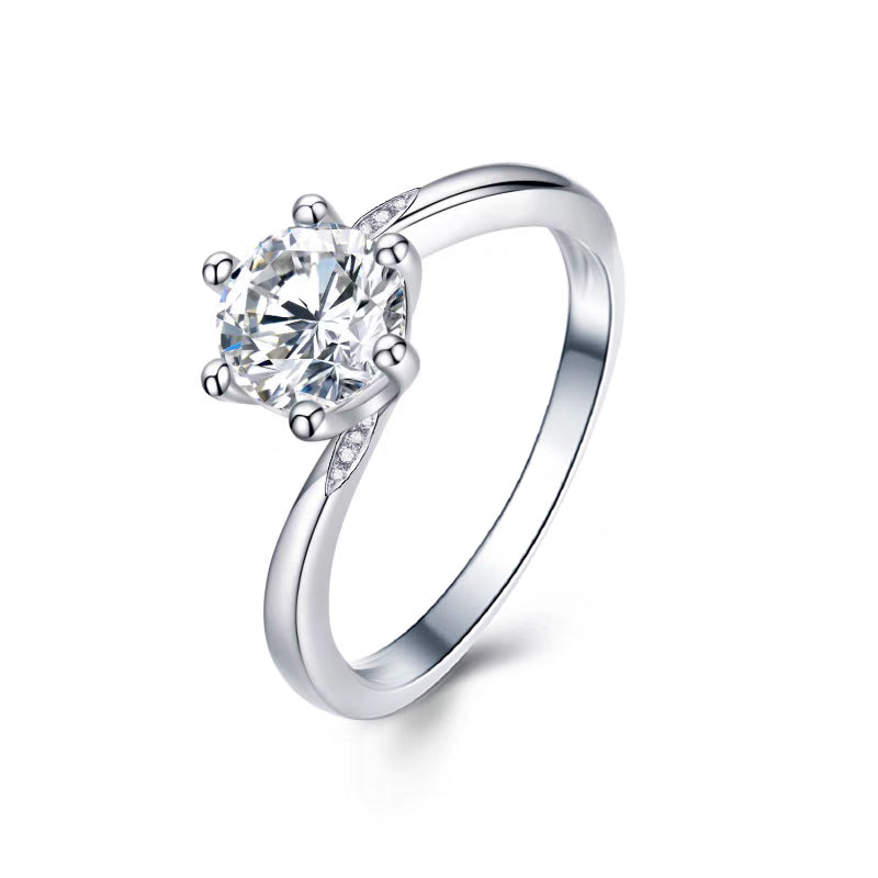 Twisted Shank Six-Prong Diamond Ring – Aurelian