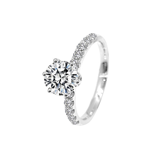 Diamond Shank Six-Prong Diamond Ring – Aurelian