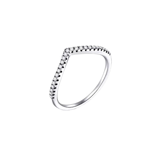 Round Diamond V Diamond Ring - Mixed