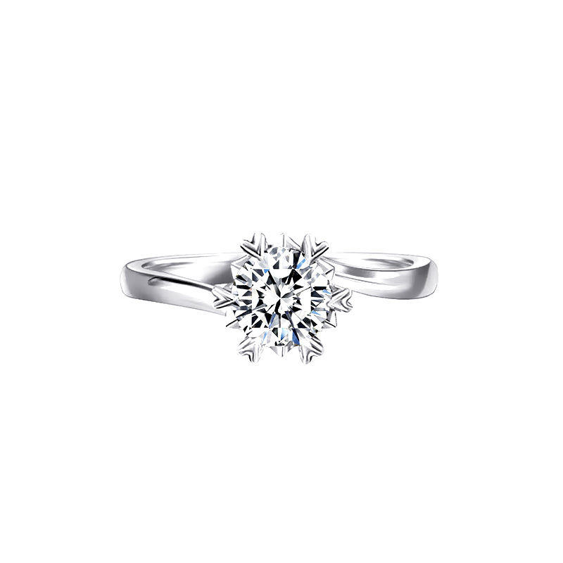 Twisted Shank Snowflake Diamond Ring – Aurelian