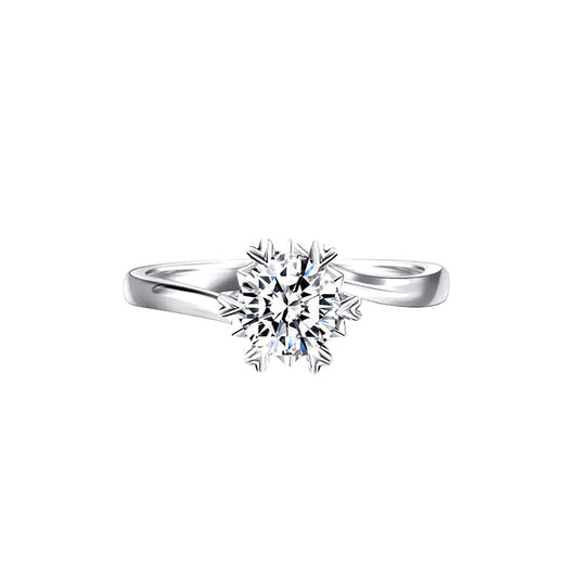 Twisted Shank Snowflake Diamond Ring – Aurelian