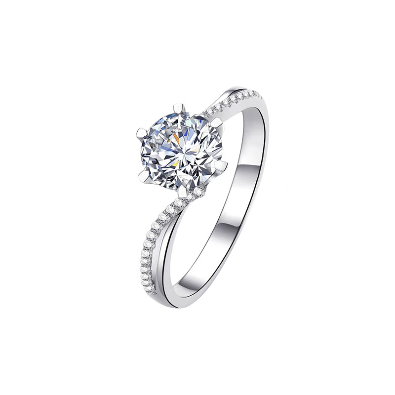 Twisted Shank Snowflake Diamond Ring – Aurelian