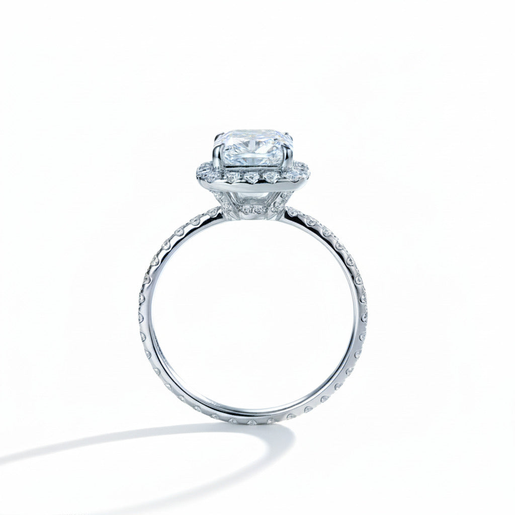 Cushion Halo Diamond Ring – Aurelian