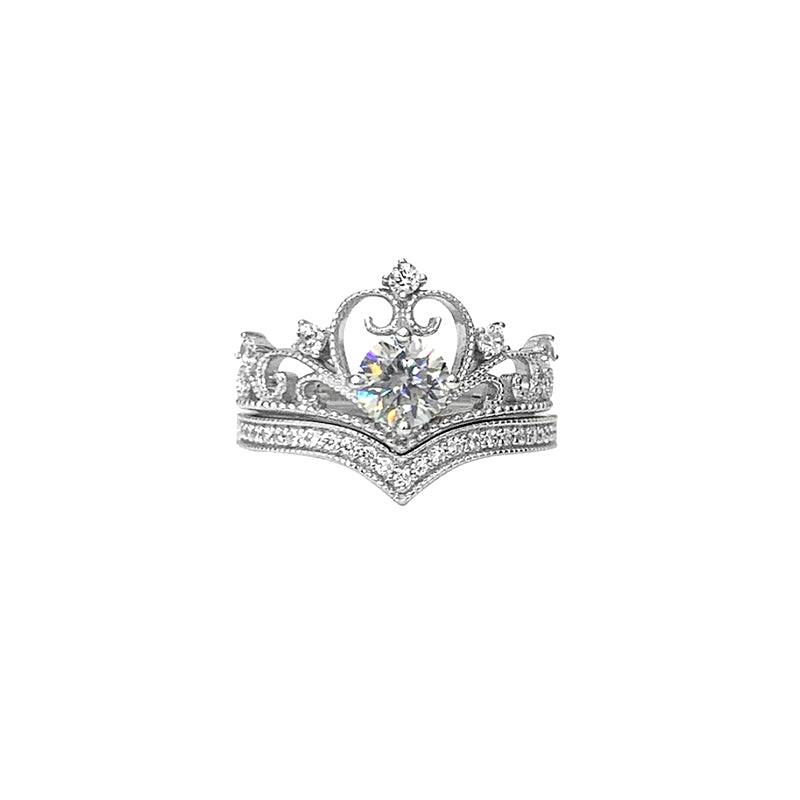 Crown Diamond Ring Set – Aurelian