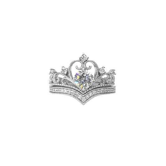 Crown Diamond Ring Set – Aurelian