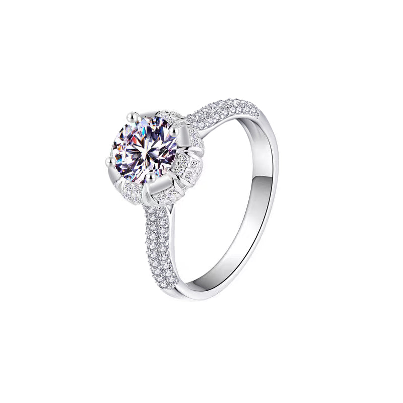 Two-Tone Flower Diamond Ring – Aurelian