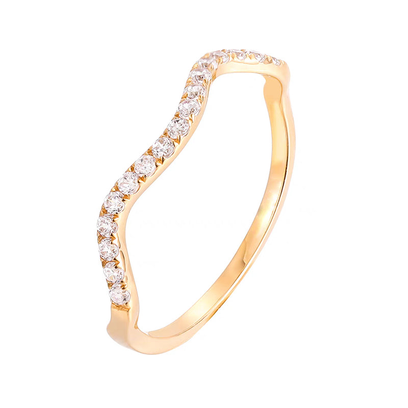 Band Curved Diamond Ring – Aurelian