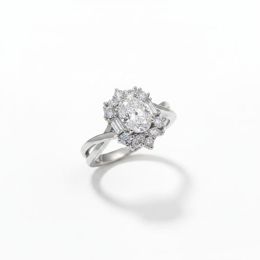 Twisted Shank Oval Diamond Ring – Aurelian