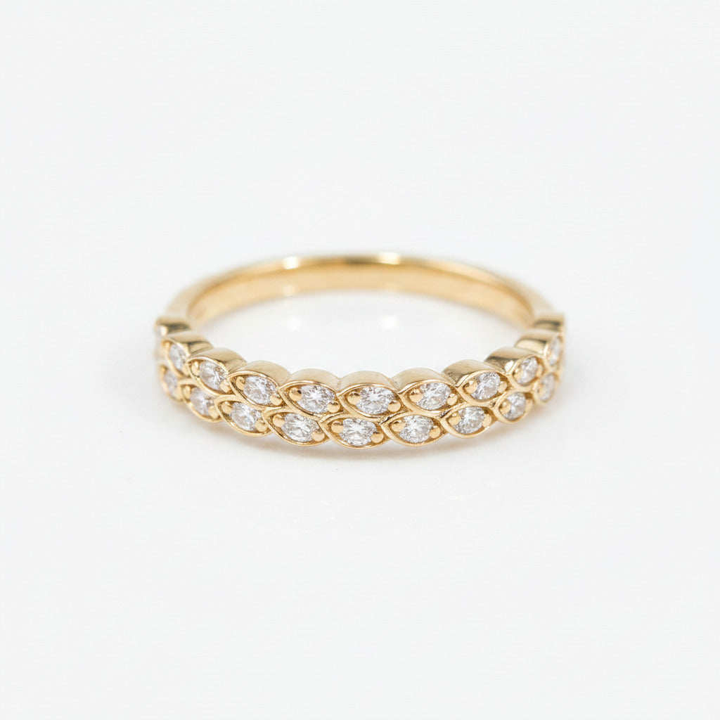Band Half Eternity Double Row Diamond Ring – Aurelian