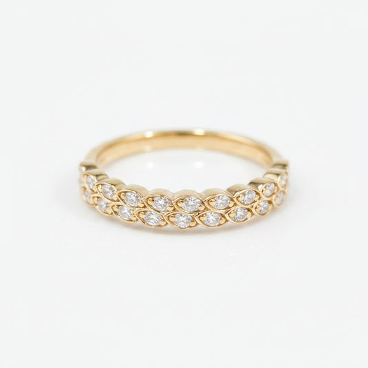 Band Half Eternity Double Row Diamond Ring – Aurelian