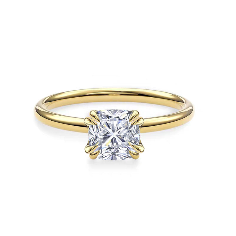 Plain Shank Cushion Diamond Ring – Aurelian