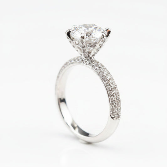 Six-Prong Pave Diamond Ring – Aurelian