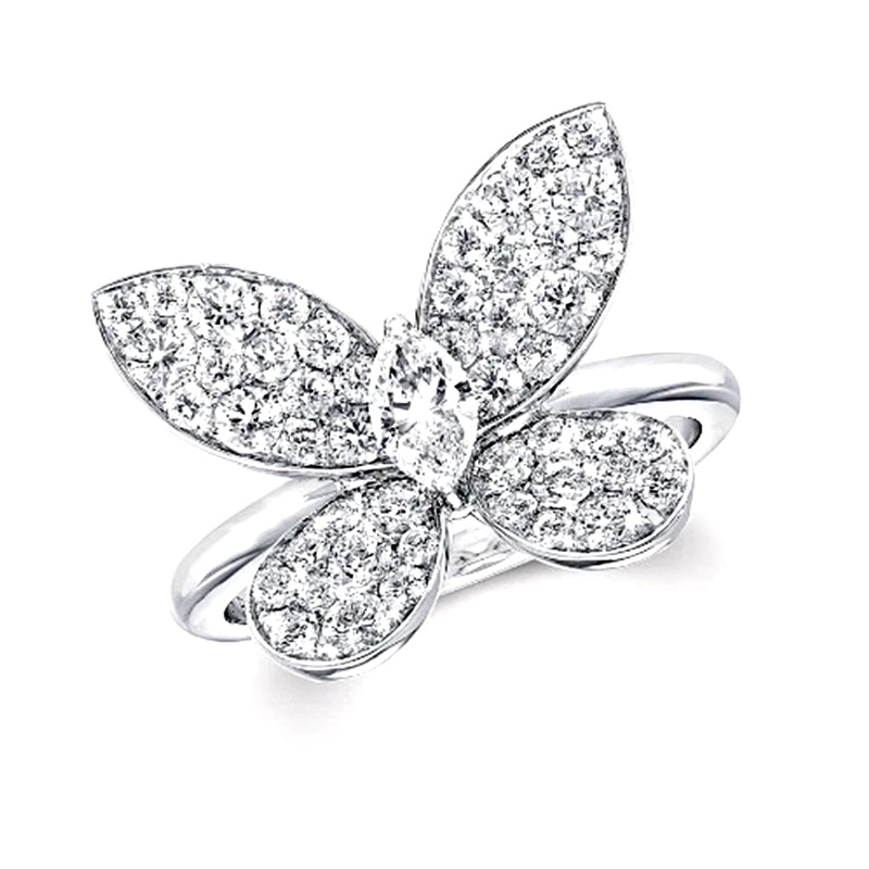 Butterfly Pave Diamond Ring – Aurelian