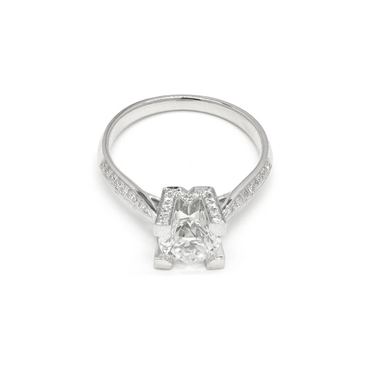 Round Letter Diamond Ring – Aurelian