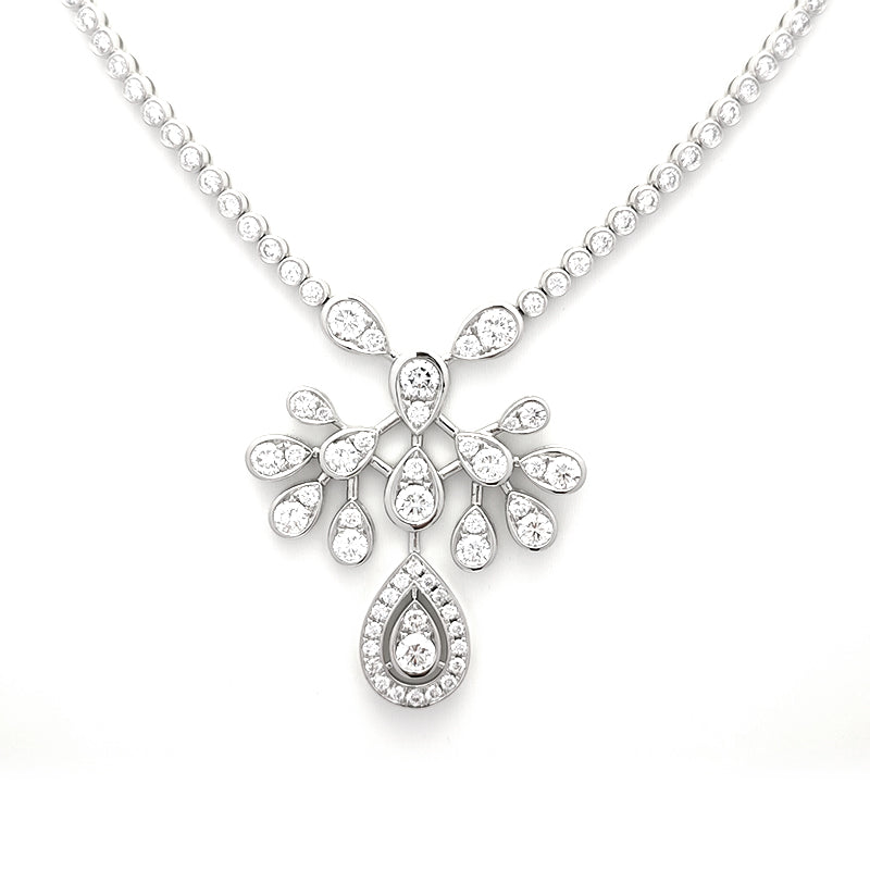 Crown Pear Diamond Necklace Set – Aurelian