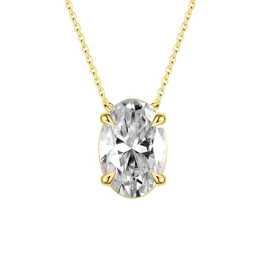 Oval Diamond Necklace