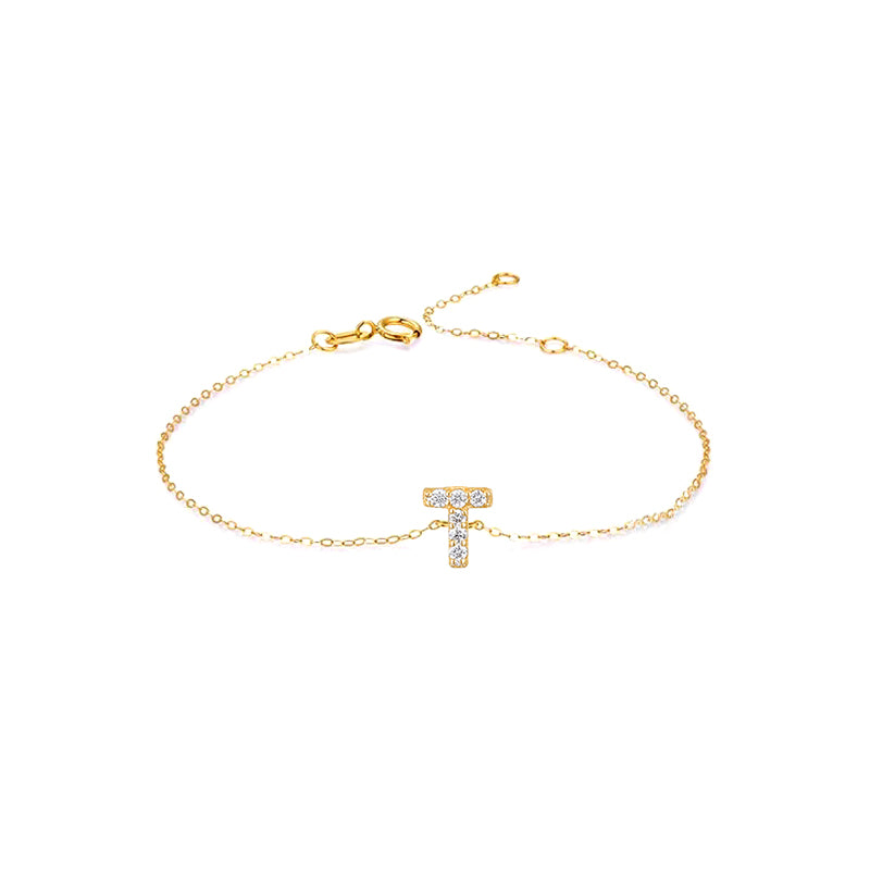 Letter T Diamond Bracelet – Aurelian