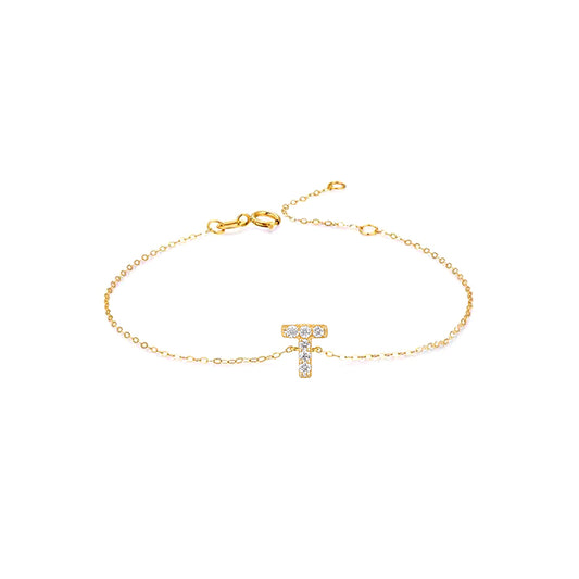 Letter T Diamond Bracelet – Aurelian