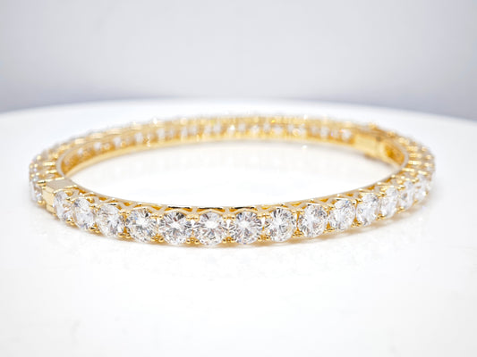 Round Pave Diamond Bangle – Aurelian