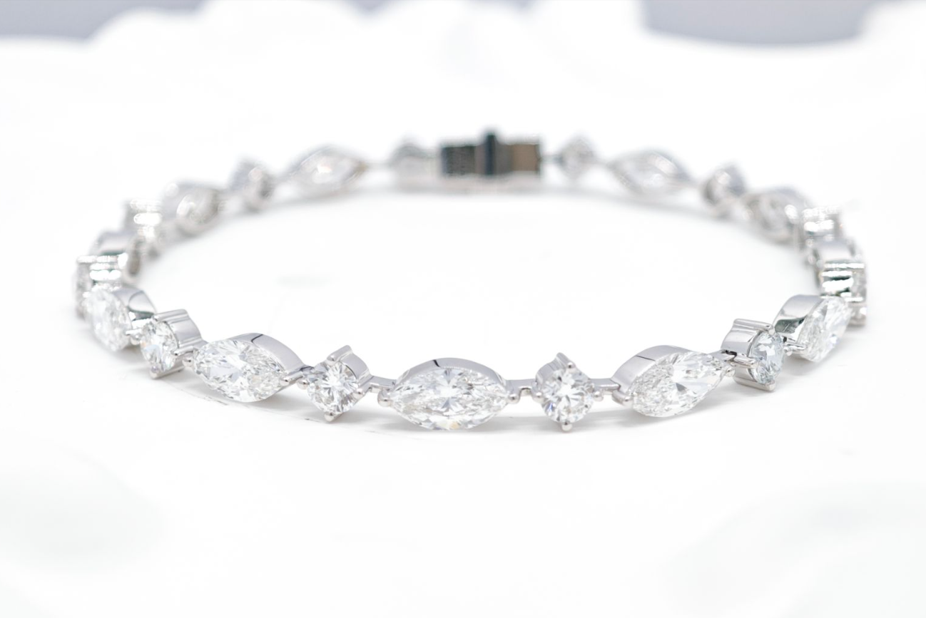 Marquise and Round Marquise Diamond Bracelet – Aurelian