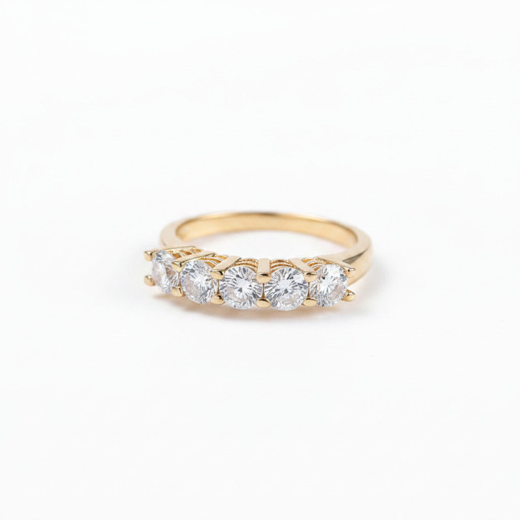 Five Princess Band Diamond Ring – Aurelian
