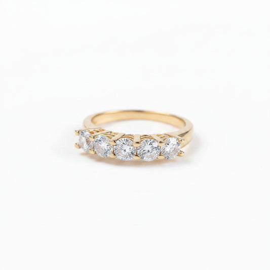 Five Princess Band Diamond Ring – Aurelian