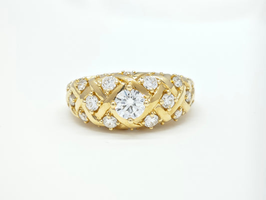Domed Diamond Band Ring – Aurelian