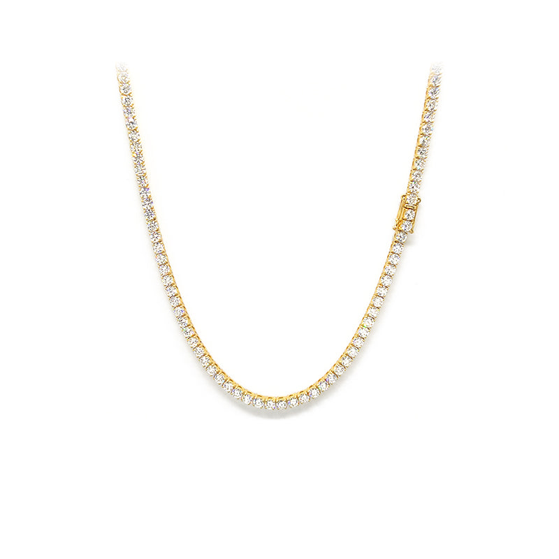 Round Tennis Diamond Necklace – Aurelian