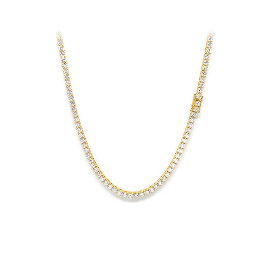 Round Tennis Diamond Necklace – Aurelian