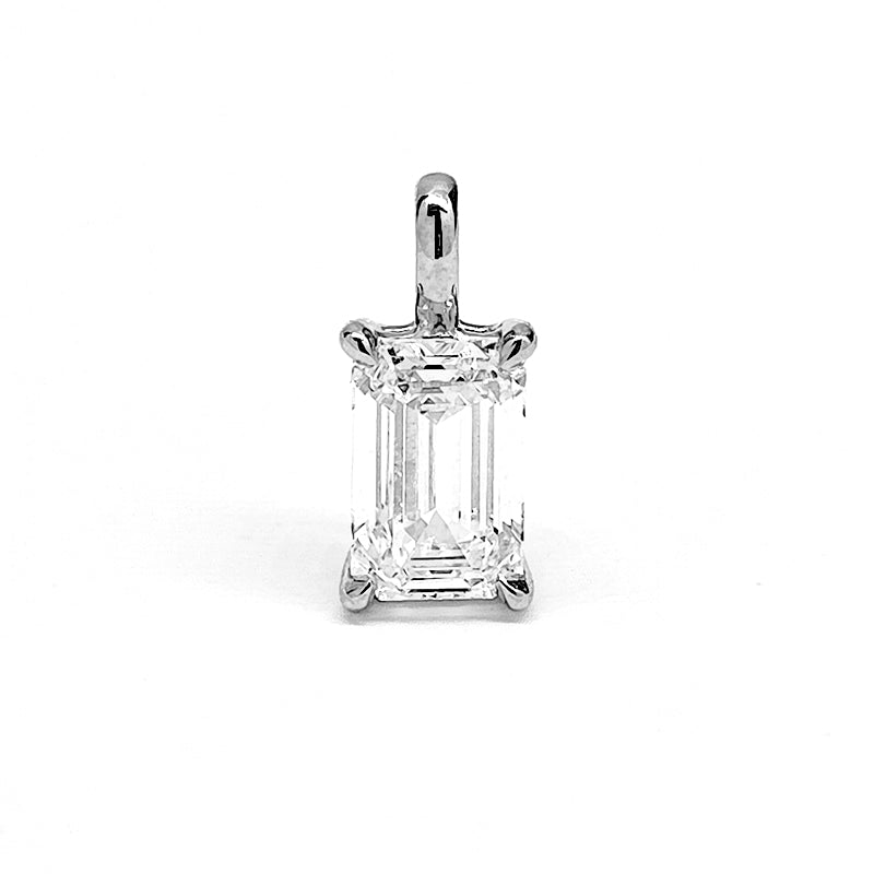 Emerald-Cut Diamond Pendant – Aurelian