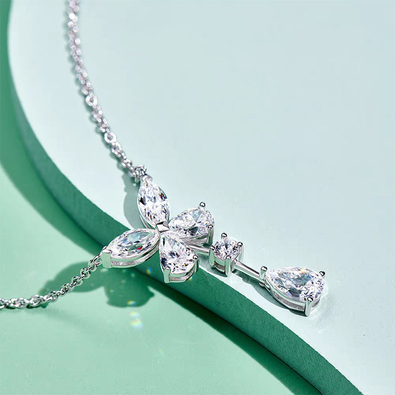 Butterfly Pear Diamond Necklace – Aurelian