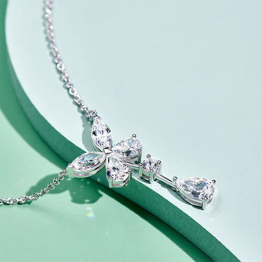 Butterfly Pear Diamond Necklace – Aurelian