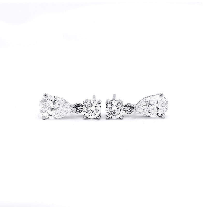 Pear Diamond Stud Earrings – Aurelian